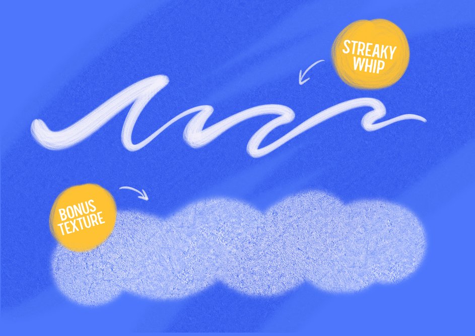 Preview image 3 - Streaky Whip Procreate Brushes & Extras (Procreate) by Nicky Laatz