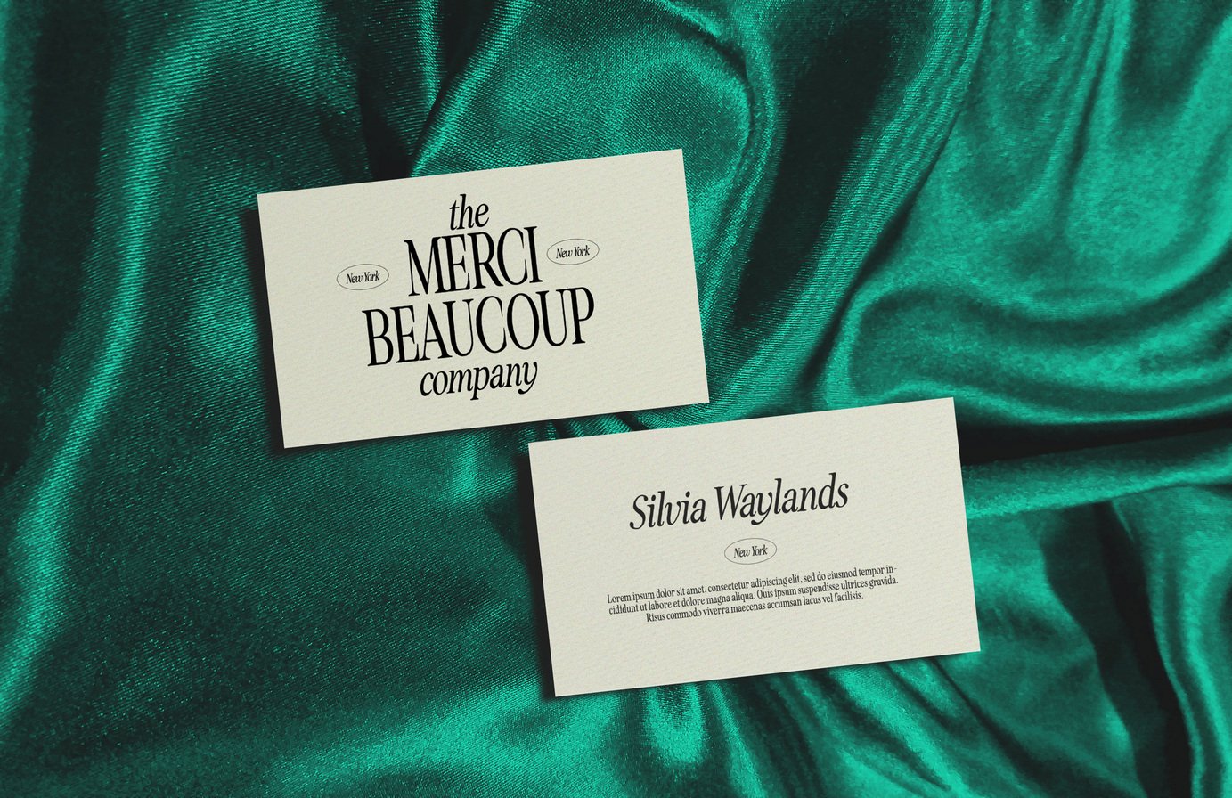 Preview image 1 - Retro Business Card Mockups (Mockup) by Nicky Laatz