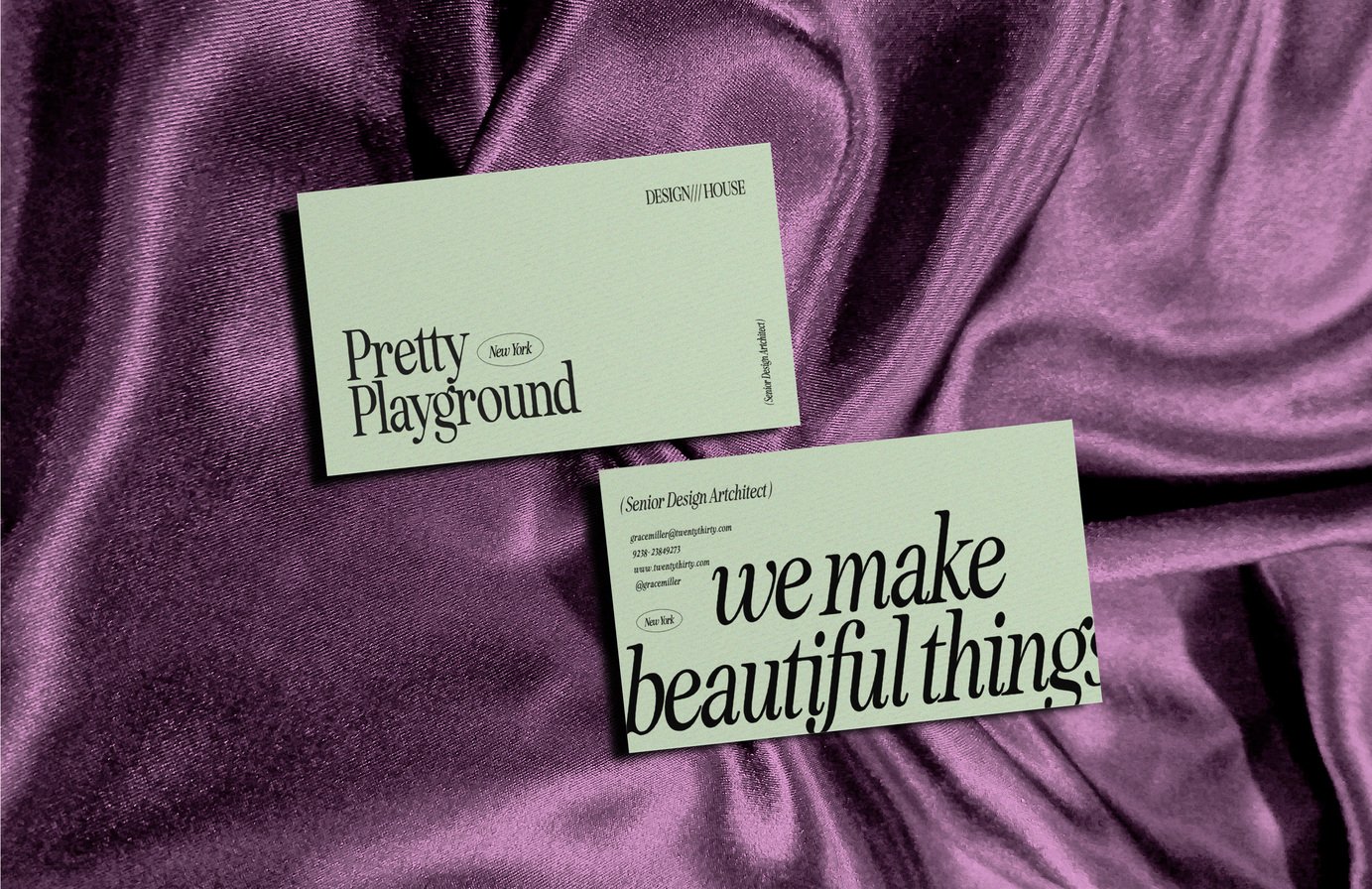 Preview image 2 - Retro Business Card Mockups (Mockup) by Nicky Laatz