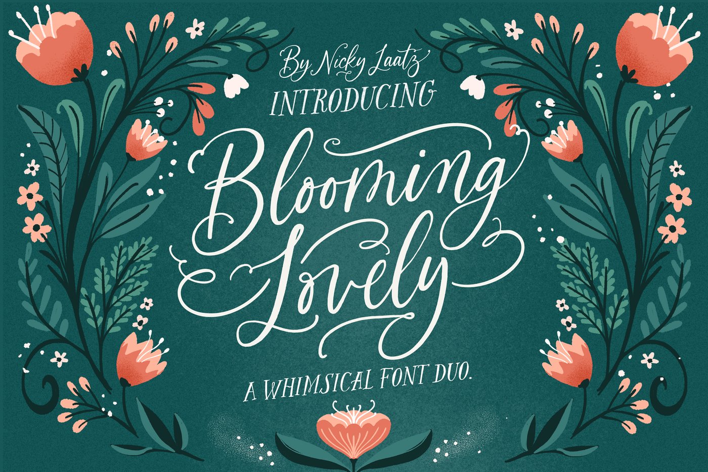 Blooming Lovely Font Duo main product image by Nicky Laatz