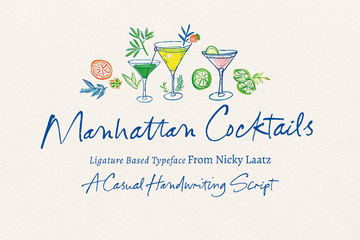 Manhattan Cocktails Typeface main product image by Nicky Laatz