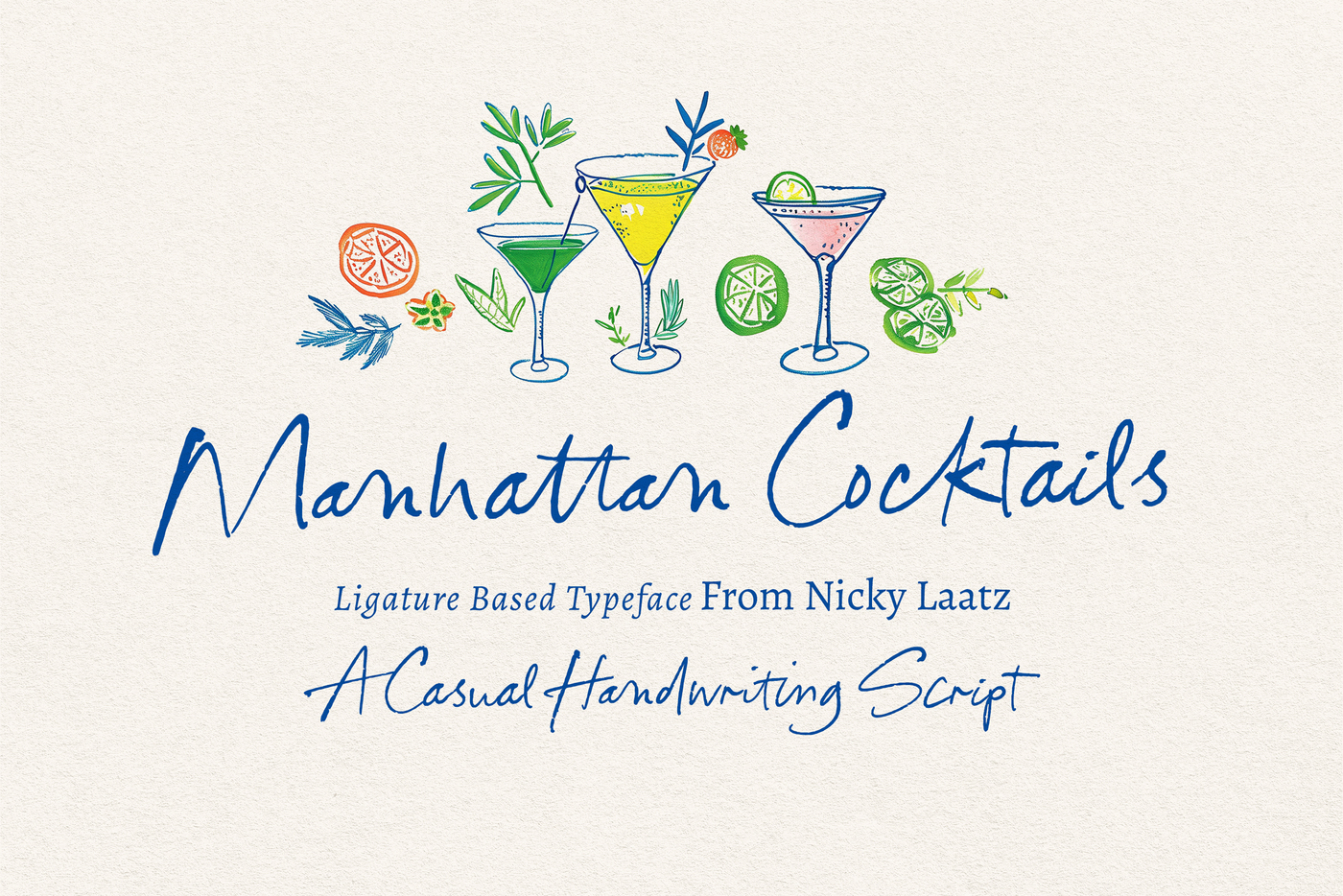 Manhattan Cocktails Typeface main product image by Nicky Laatz