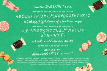 Preview image 14 - You are Darling Font (Font) by Nicky Laatz