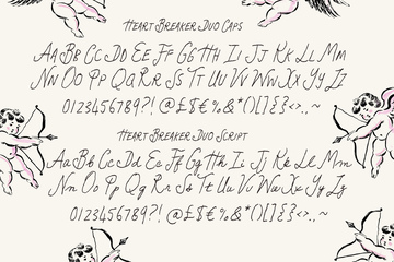 Preview image 26 - Heart Breaker Font Duo (Font) by Nicky Laatz